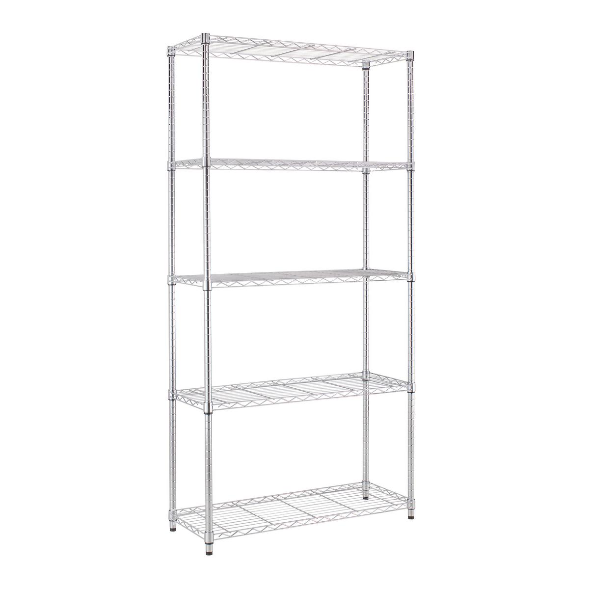 Regál na ťažké bremená chróm - barvy chromu, Konvenční, kov (91/184/36cm) - Mömax