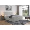 Boxspringbett Mit Topper & Bettkasten 180x200 Cm Helsinki - Hellgrau/Schwarz, MODERN, Karton/Holzwerkstoff (180/200cm) - MID.YOU