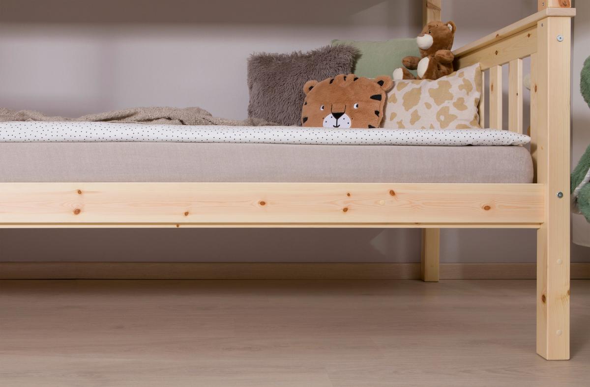 Etagenbett Sammy Kiefer Massiv 90 Cm M. Absturzsicherung - Naturfarben, MODERN, Holz (90/200cm) - MID.YOU