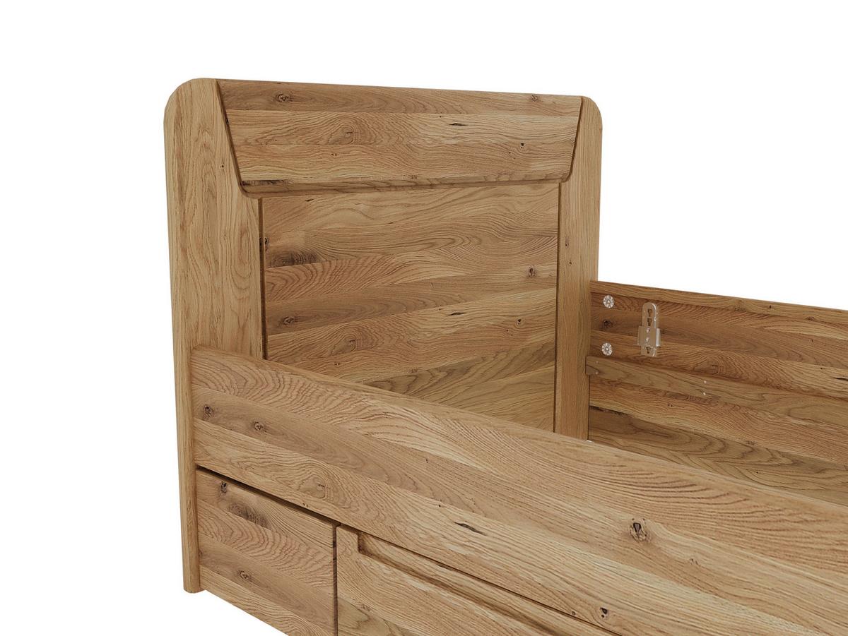 Bett Zeno Naturfarben /Wildeiche 100x200cm - Wildeiche/Naturfarben, MODERN, Holz (100/200cm) - MID.YOU