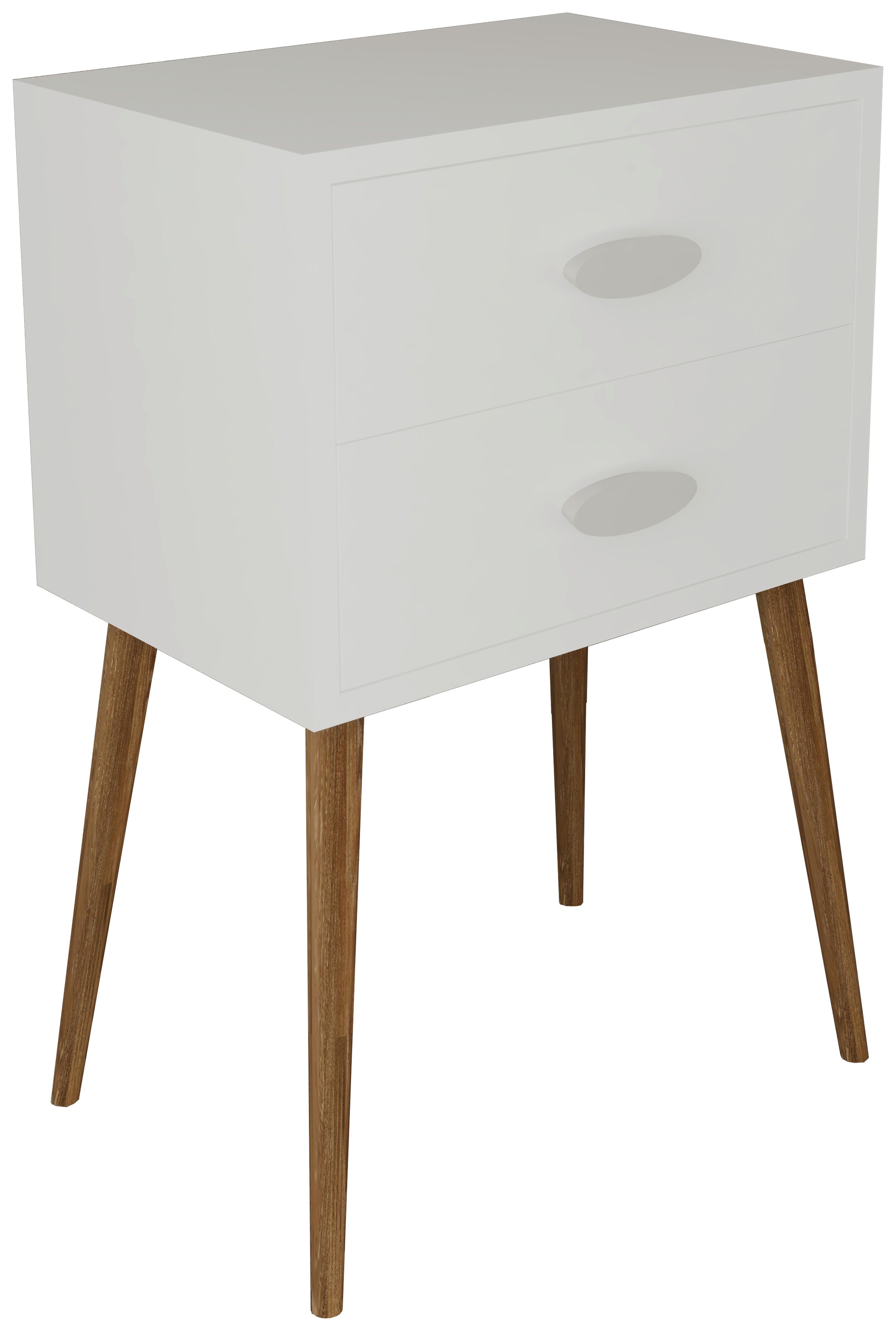 Nachtkästchen Singol Xxl - Honigeiche/Weiß, MODERN, Holzwerkstoff (45/70/30cm) - MID.YOU