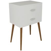 Nachtkästchen Singol XXL - Honigeiche/Weiß, MODERN, Holzwerkstoff (45/70/30cm) - MID.YOU