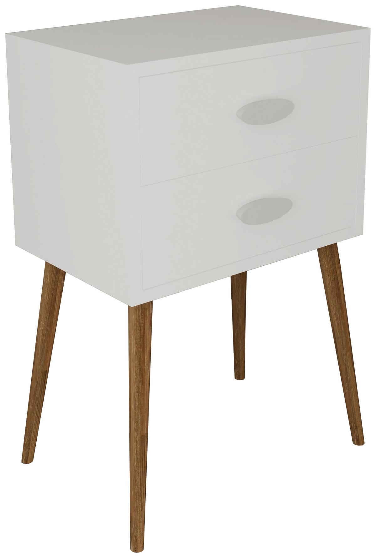 Nachtkästchen Singol XXL - Honigeiche/Weiß, MODERN, Holzwerkstoff (45/70/30cm) - MID.YOU