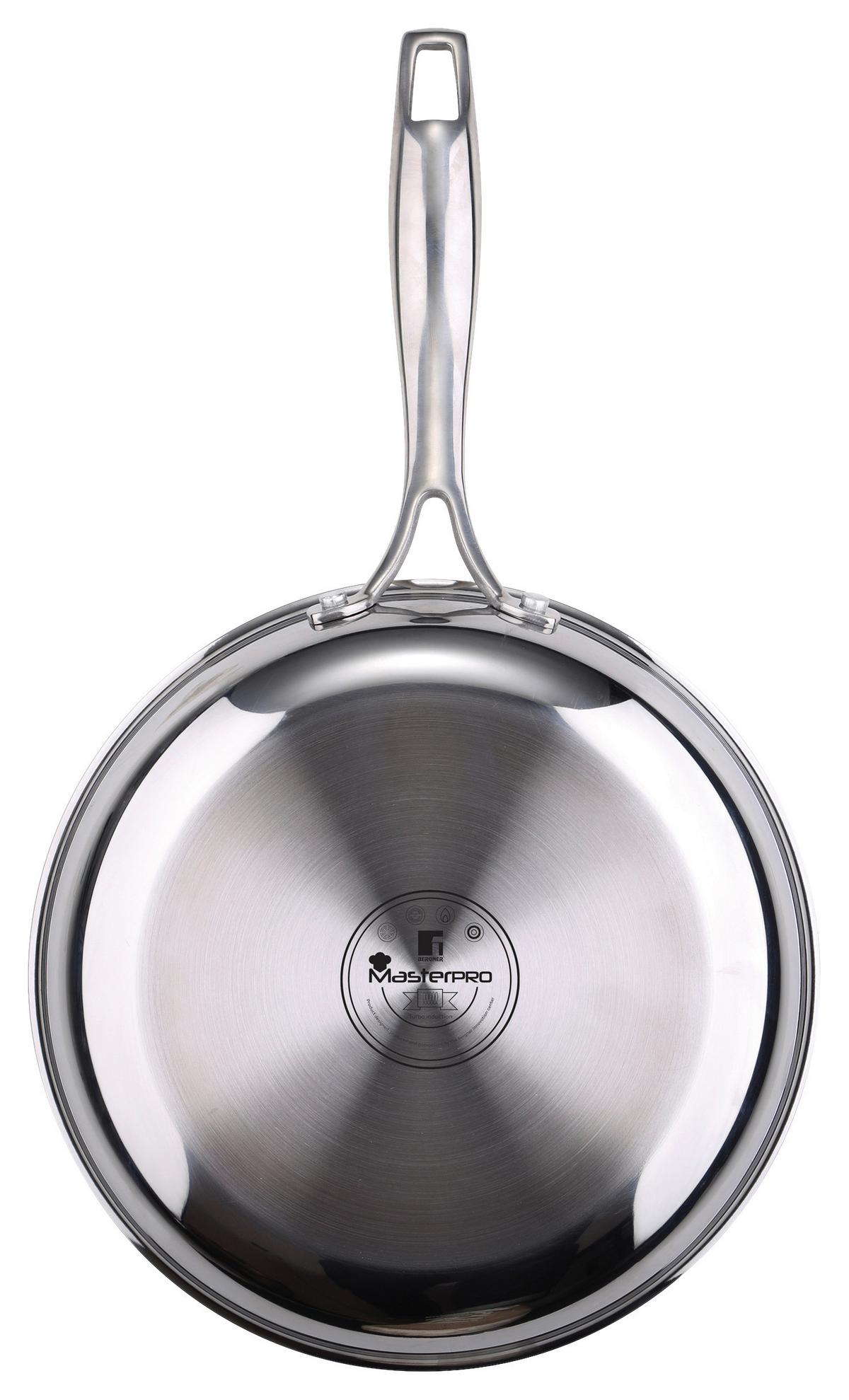 Bratpfanne Hi-Tech 3 D: 20 cm Edelstahl Antihaftbeschichtet - Silberfarben, Basics, Metall (20cm) - Masterpro