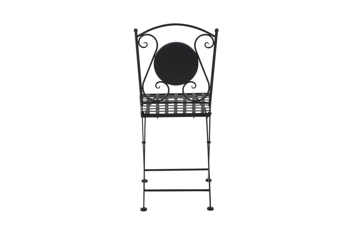 Gartenklappstuhl J04667 - Schwarz, KONVENTIONELL, Keramik/Metall (39/88,5/49,5cm) - Siena Garden