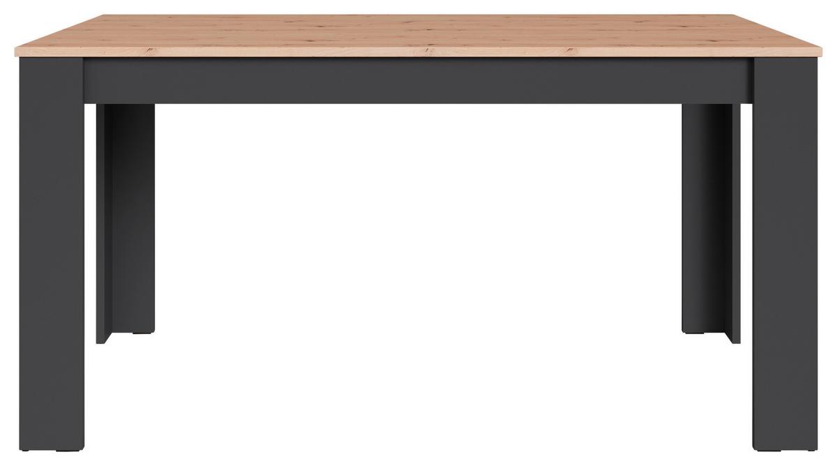 Esstisch Nori - Anthrazit/Eiche Artisan, MODERN, Holzwerkstoff (160/90/75cm) - MID.YOU