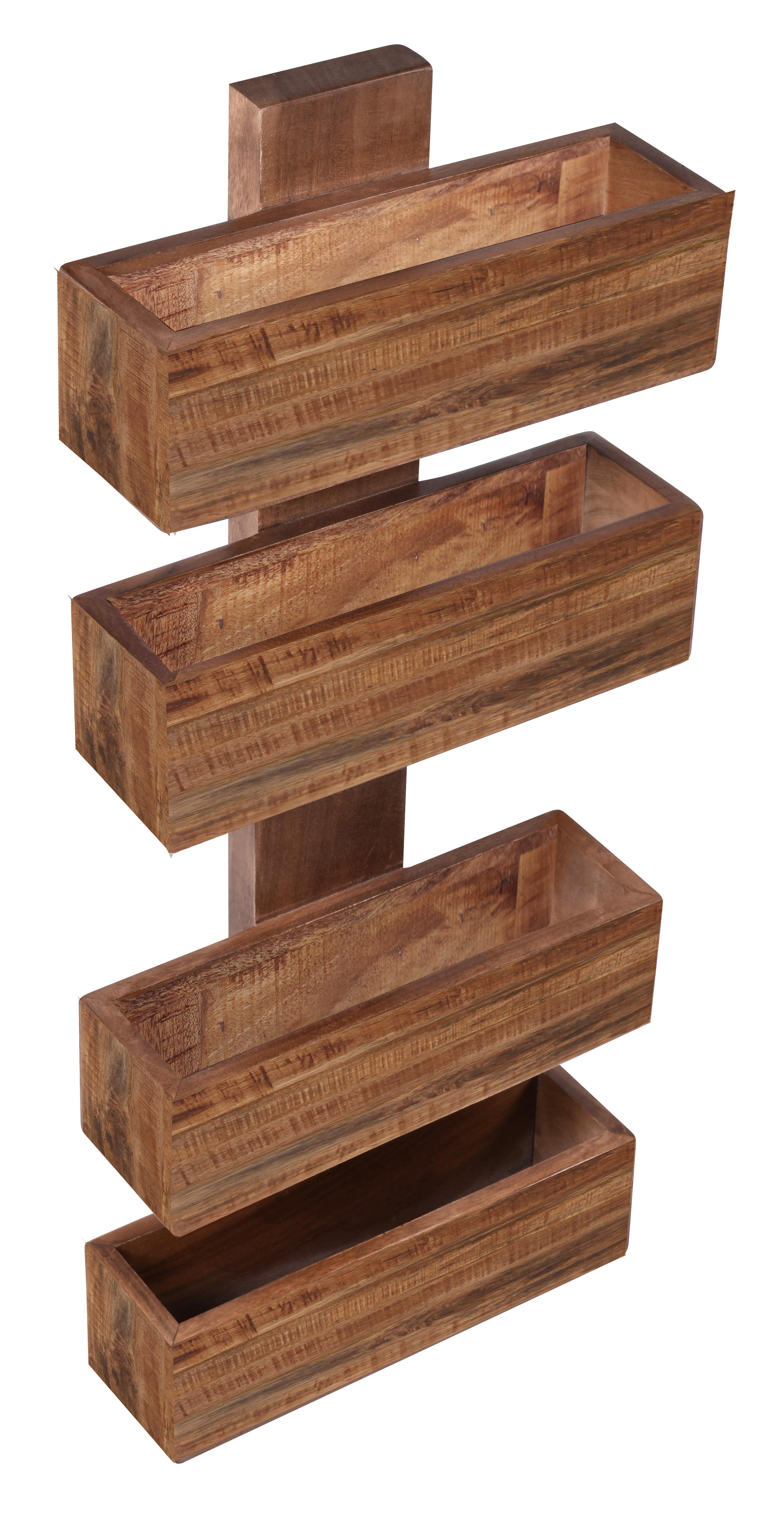 WANDREGAL Naturfarben B: 30 cm - Naturfarben, Design, Holz (30/72/9cm) - Livetastic
