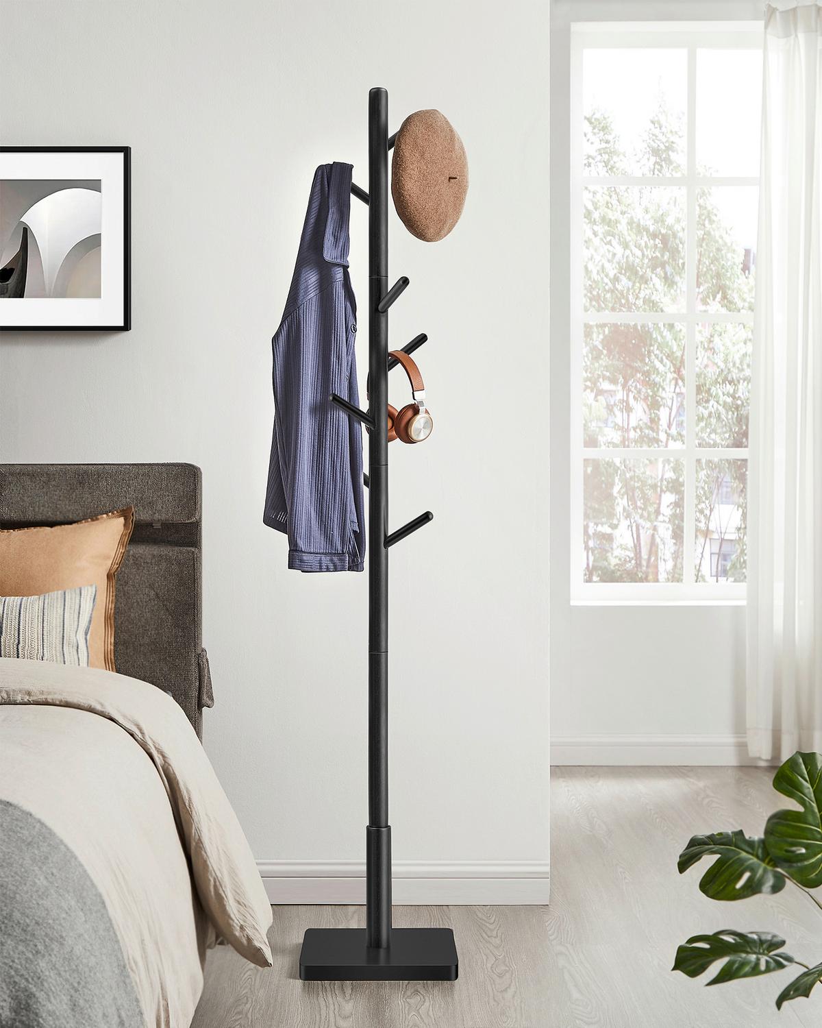 Kleiderständer Schwarz B: 30cm - Schwarz, Basics, Holzwerkstoff (30/176/30cm)