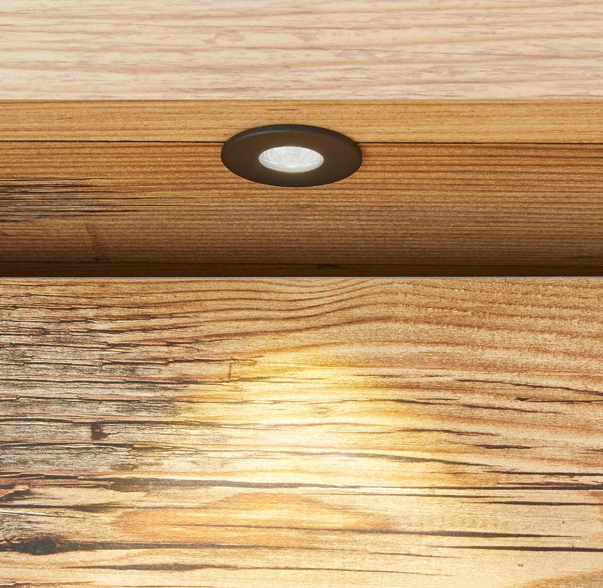 Schwebetürenschrank 270cm Alicante, Alpinlook/Betonoxid - Fichtefarben/Eichefarben, MODERN, Holzwerkstoff (270/210/60cm) - Luca Bessoni