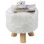 Hocker Lisa - Naturfarben/Weiß, MODERN, Holz/Fell (32/33/32cm) Hocker Lisa - Naturfarben/Weiß, MODERN, Holz/Fell (32/33/32cm)