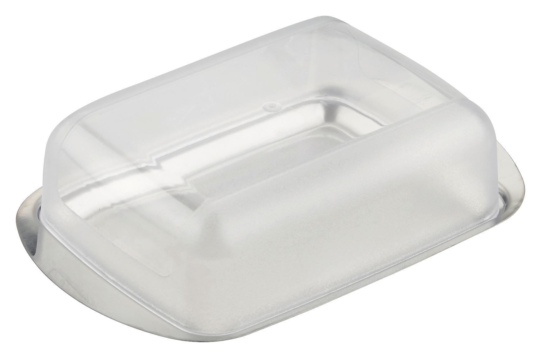 MÁSLENKA Buddy - barvy stříbra/průhledné, plast (16,5/10,5cm) - Modern Living