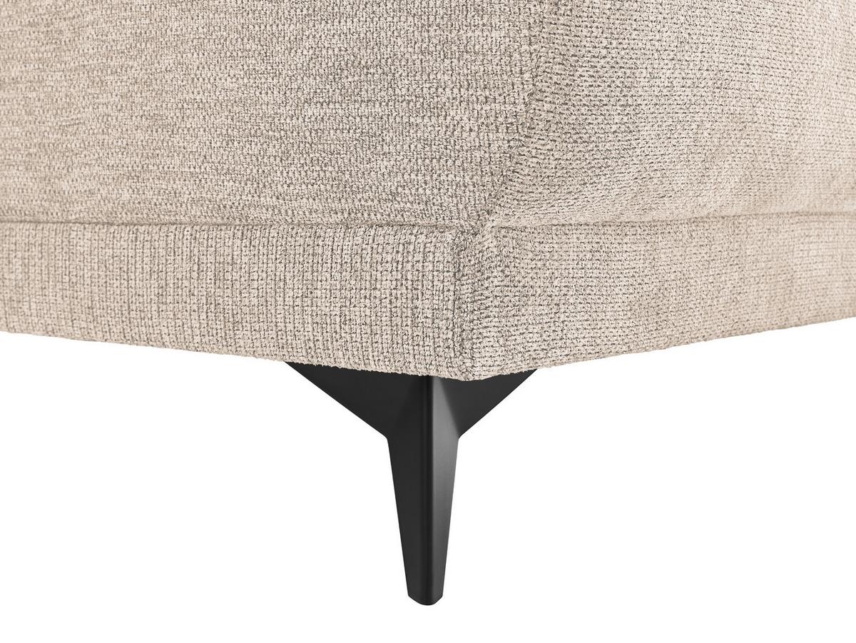 Ecksofa Texas Recr-Rechts Beige S: 259x203 cm - Beige/Schwarz, KONVENTIONELL, Holz (259/92/203cm)