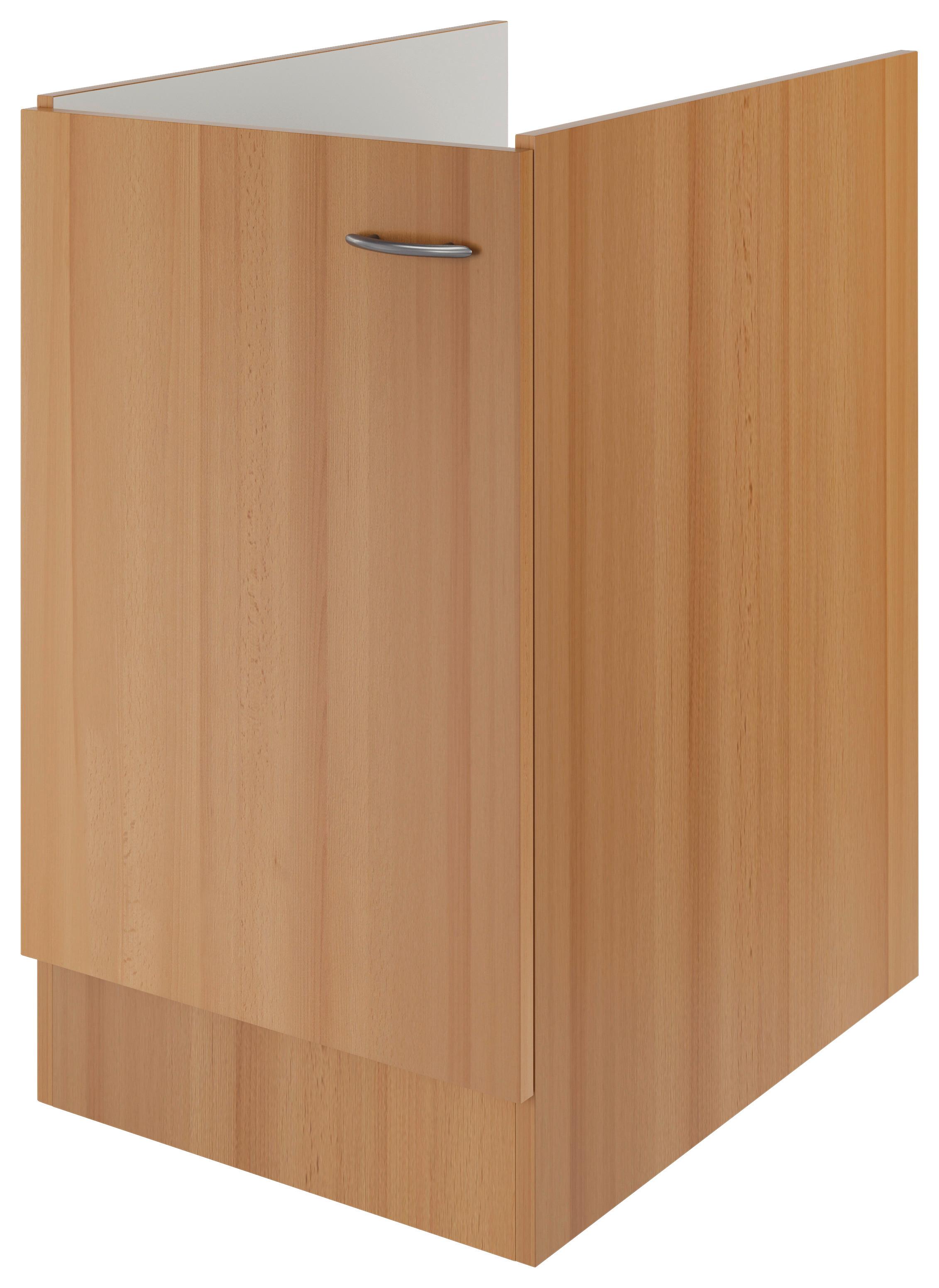 Skrinka pod drez NANO SPU 50 - farba buka/farba ušľachtilej ocele, kompozitné drevo/plast (50/82/57cm) - MID.YOU