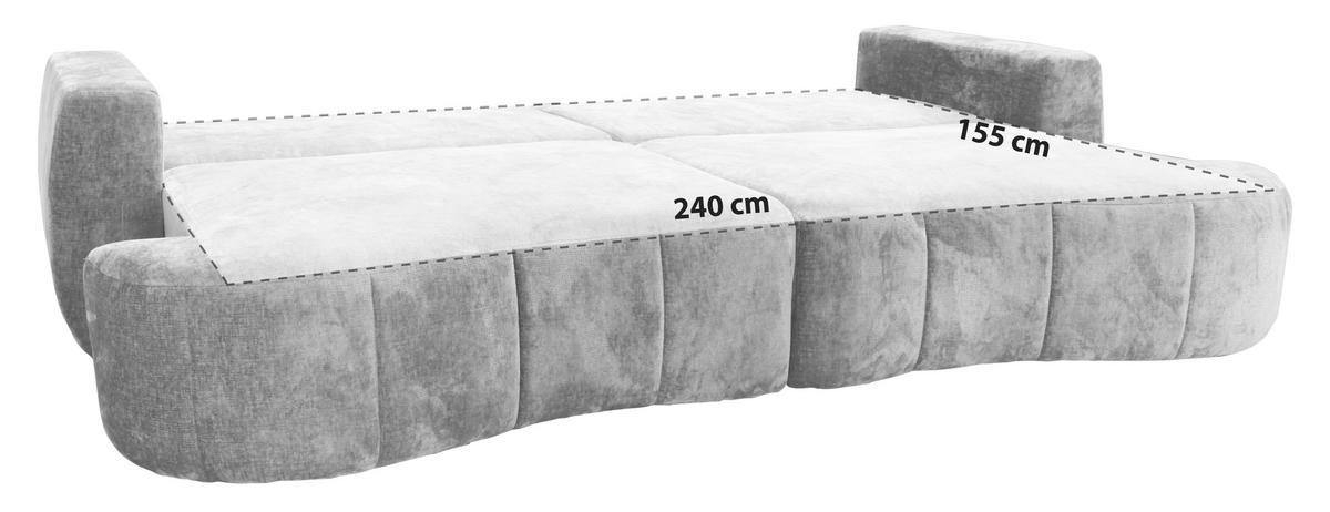 Boxspringsofa Berg - Beige/Schwarz, Trend, Textil (292/71-99/127cm) - Livetastic