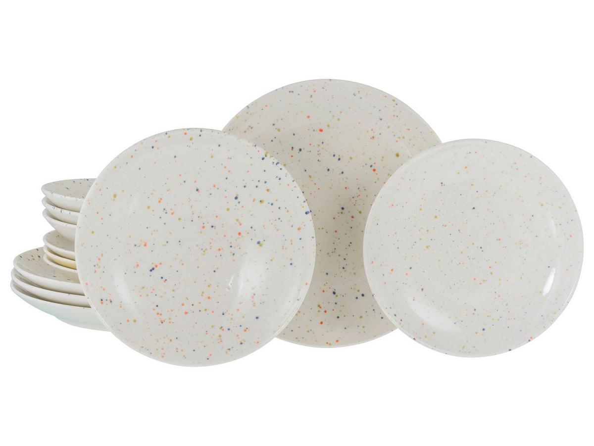 Tafelservice Confetti Creme 12--Teilig - Creme, Basics, Keramik - Creatable