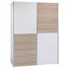 Schwebetürenschrank 170cm Time, Weiß/Sonoma Eiche - Eichefarben/Weiß, Design, Holzwerkstoff (170/195/57,5cm) - P & B