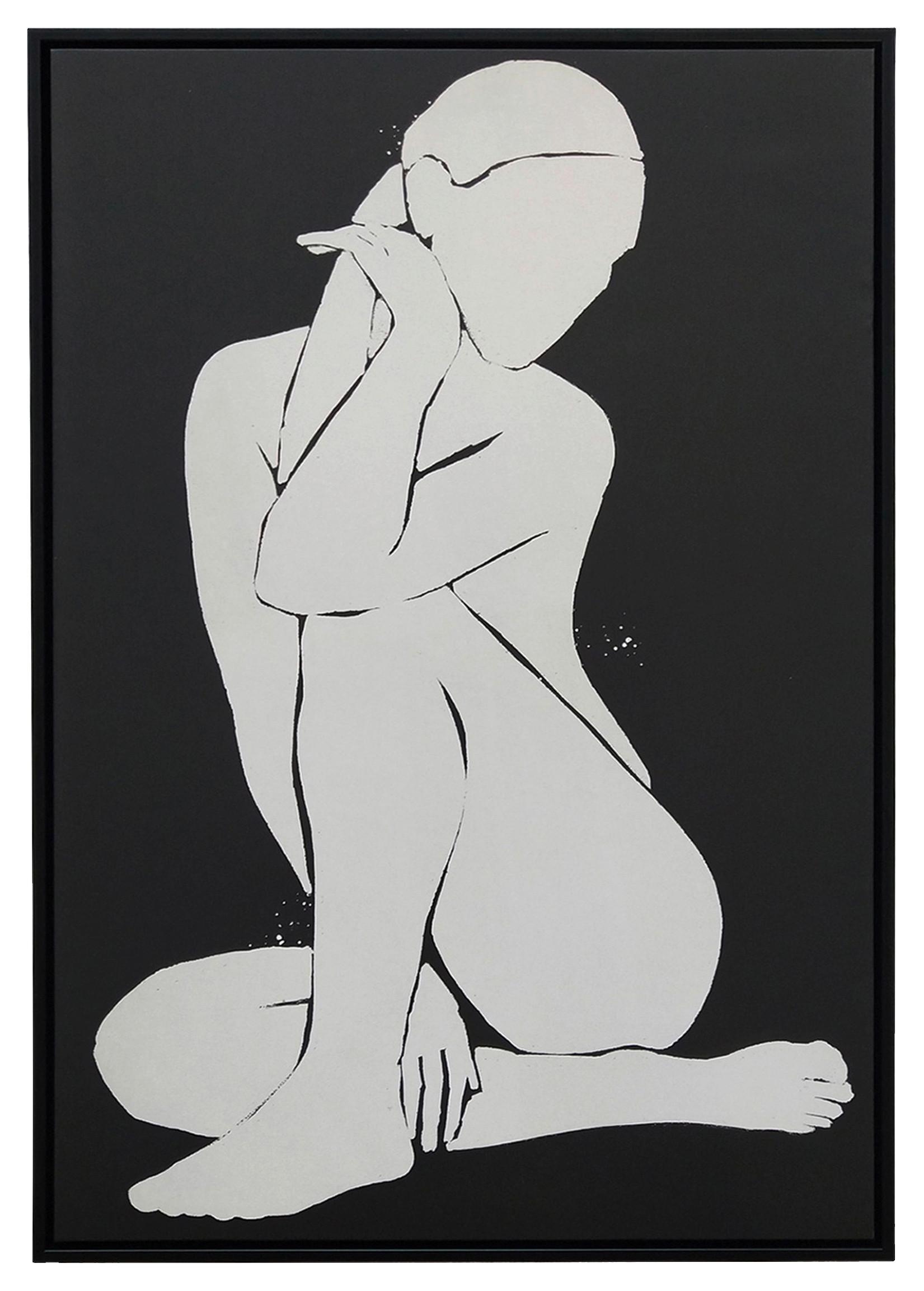 Obraz na plátně Denise, 60/90cm - bílá/černá, dřevo/textil (60/90cm) - Modern Living
