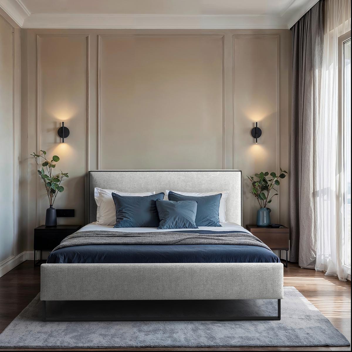 Polsterbett Winter Beige Lf: 180x200 Cm - Beige/Schwarz, MODERN, Holz/Holzwerkstoff (180/200cm) - MID.YOU