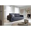 Schlafsofa Nordic Blau B: 102cm - Blau/Schwarz, Basics, Textil (232/94/102cm) - Livetastic