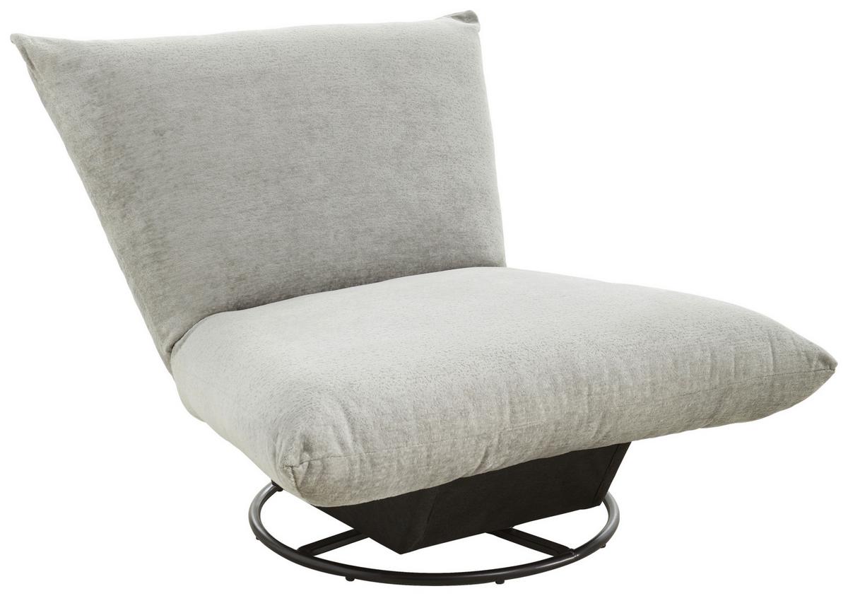 Relaxsessel Cremona Polyester Grau - Schwarz/Grau, Design, Textil (100/78/96cm) - Livetastic