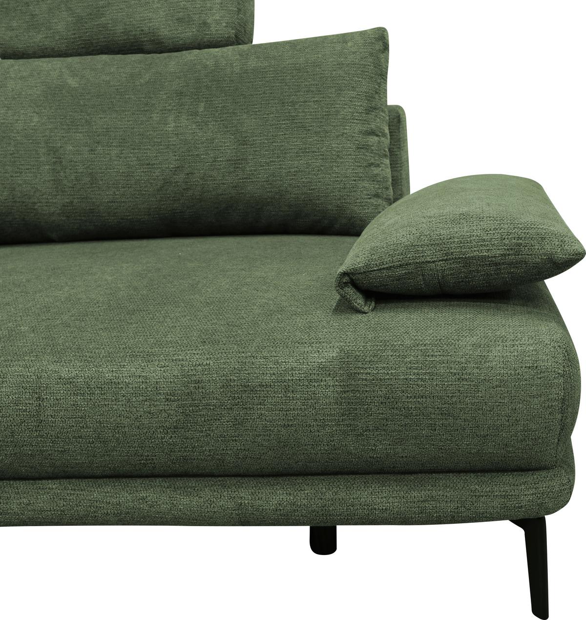 Ecksofa mit Bettkasten Lagacy 192x260 cm Webstoff Grün - Schwarz/Grün, Design, Textil (192/260cm) - MID.YOU