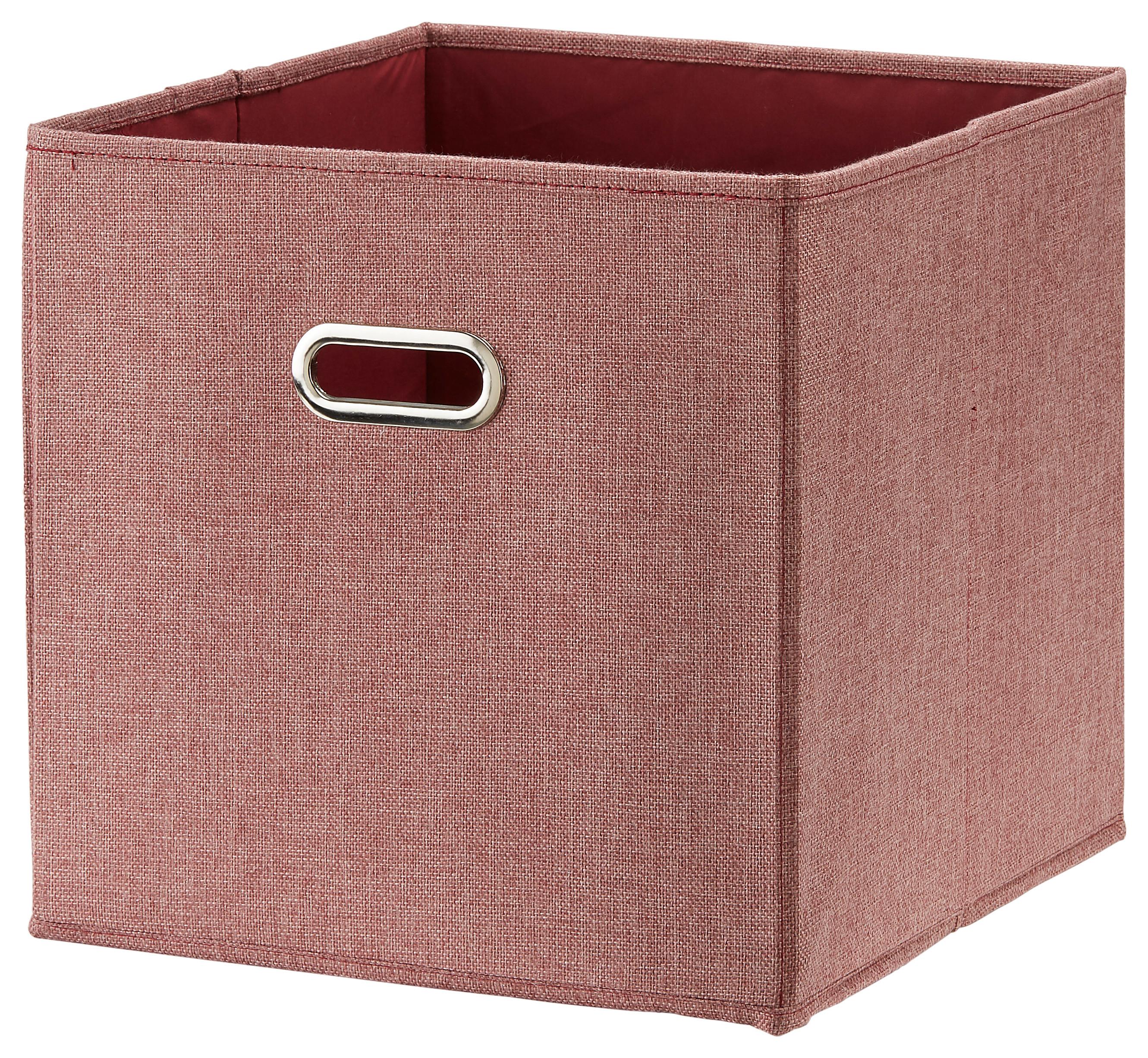 Skládací Krabice Bobby - Ca. 34l -Ext- - červenohnědá, Moderní, karton/textil (33/32/33cm) - Premium Living