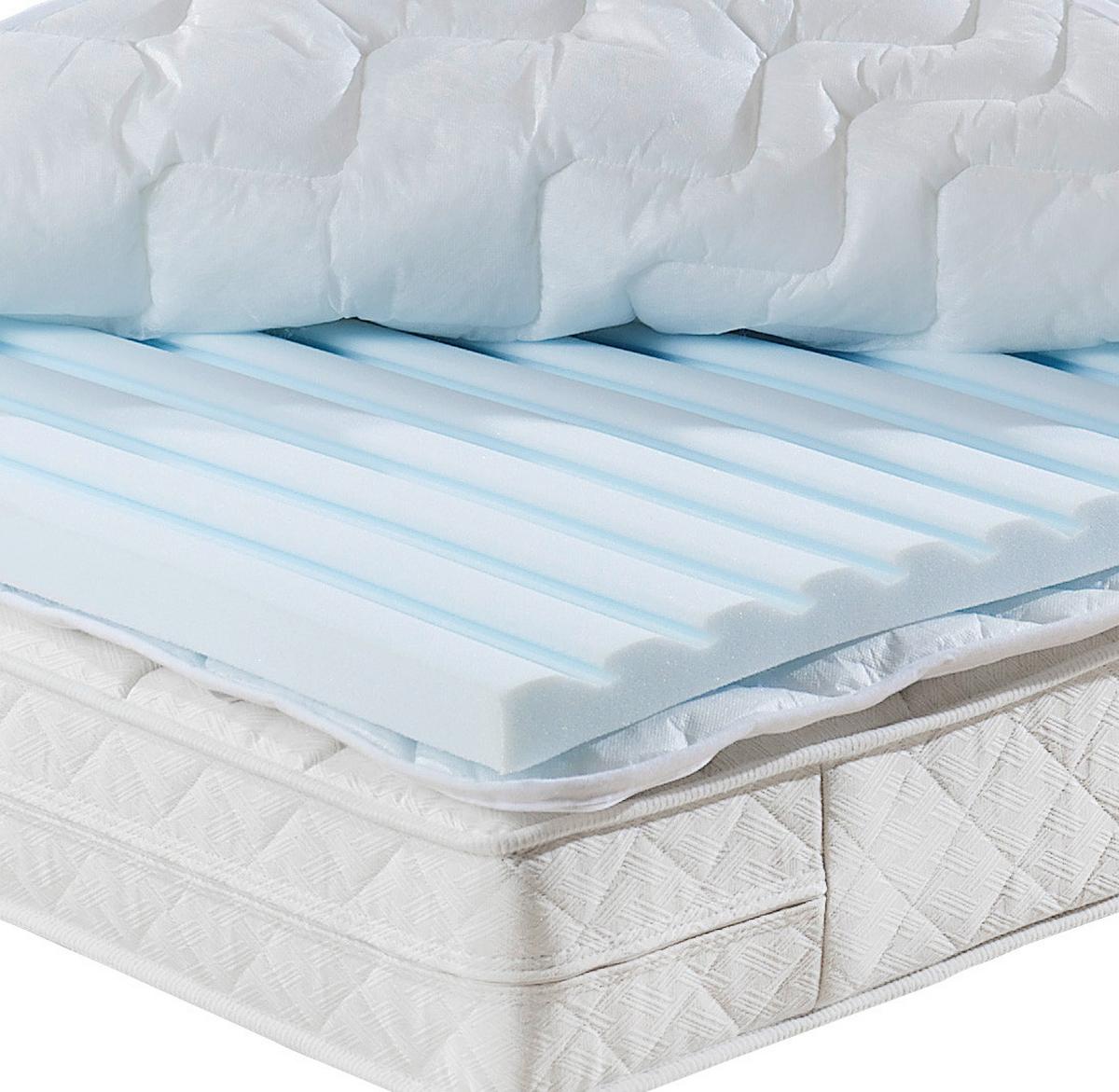 Topper Medisan Ergomed 120x 200 Cm Polyurethanschaumkern - Weiß, Basics, Textil (120/200cm) - FAN