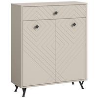 Schuhschrank Notes Sandbeige B: 80 cm - Design, Holzwerkstoff (80/100/35cm) - MID.YOU