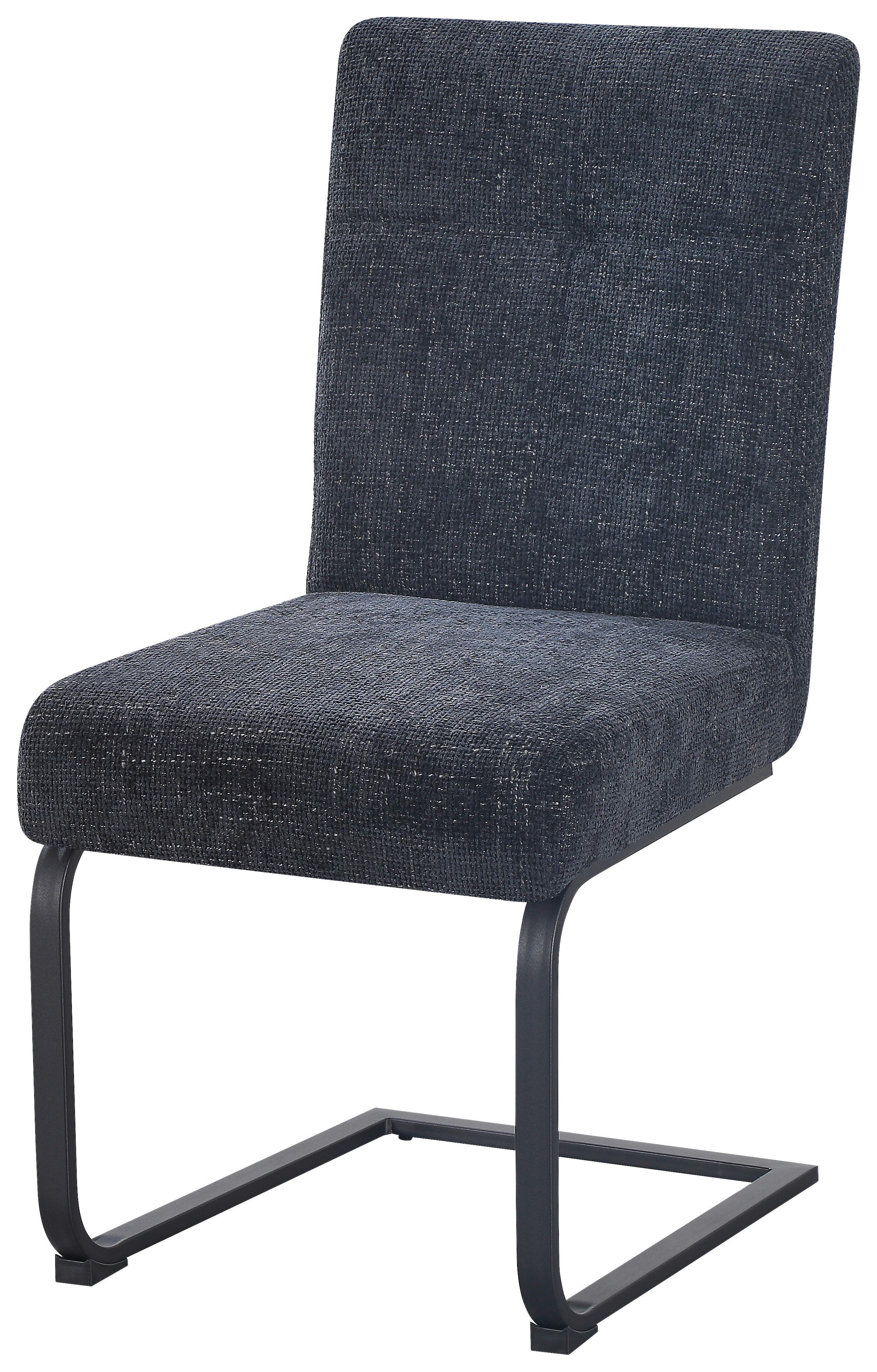 Stolička s pružným podnožim Luise 2 - čierna, Modern, kov/textil (48/92/60cm) - Mömax