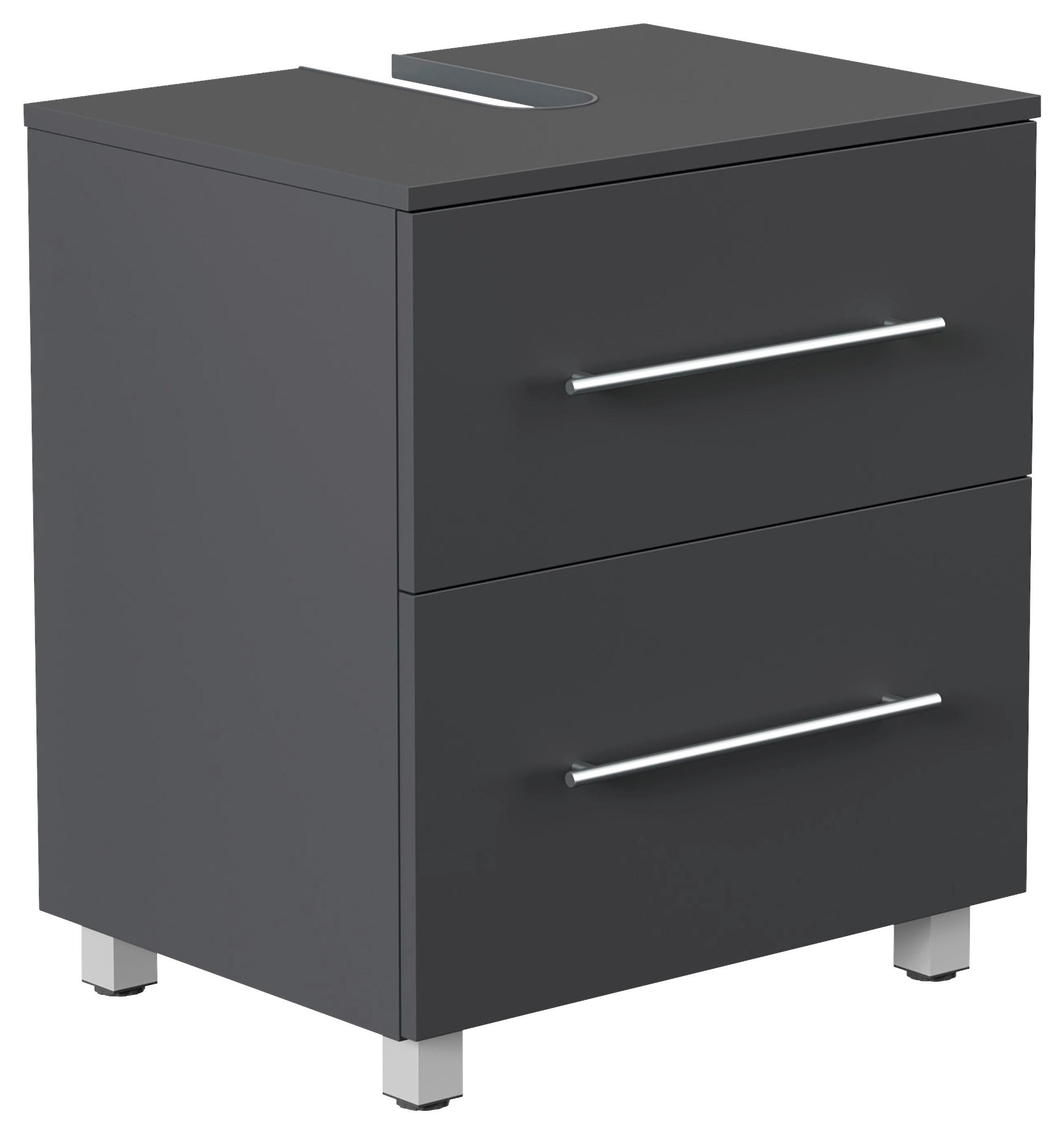 Waschbeckenunterschrank Mondial Graphitfarben B: 55 cm