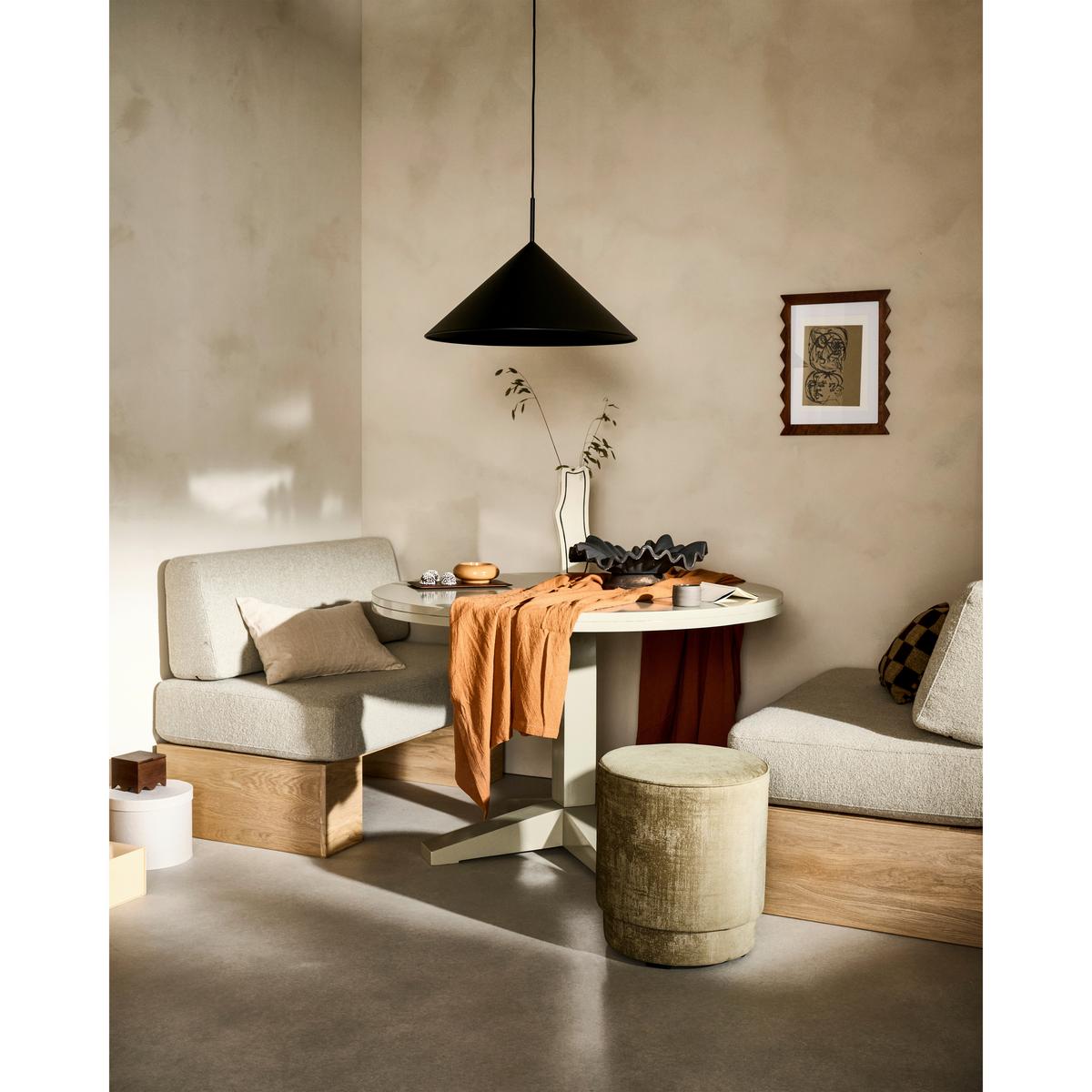 Sitzbank Eat-Up Eichefarben/Beige B: 110cm - Eichefarben/Beige, MODERN, Holz/Textil (110/84/67cm) - Livetastic