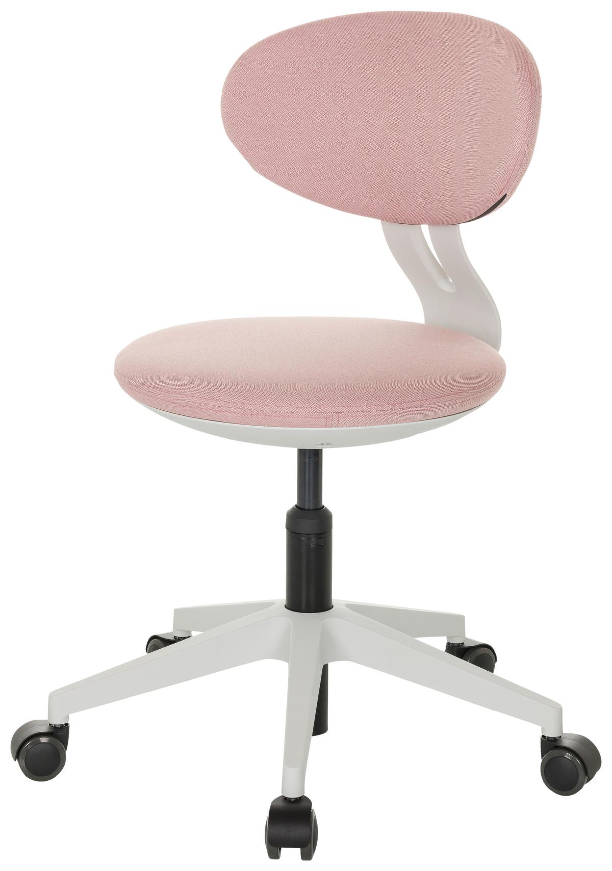 Jugenddrehstuhl Minimovo - Rosa/Weiß, Basics, Kunststoff/Textil (42/66-87/52cm) - MID.YOU