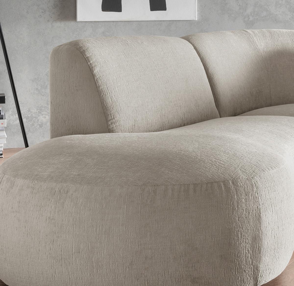 Ecksofa Jesi, Taupe S: 182x276 Cm - Taupe/Schwarz, MODERN, Textil (182/276cm) - Livetastic