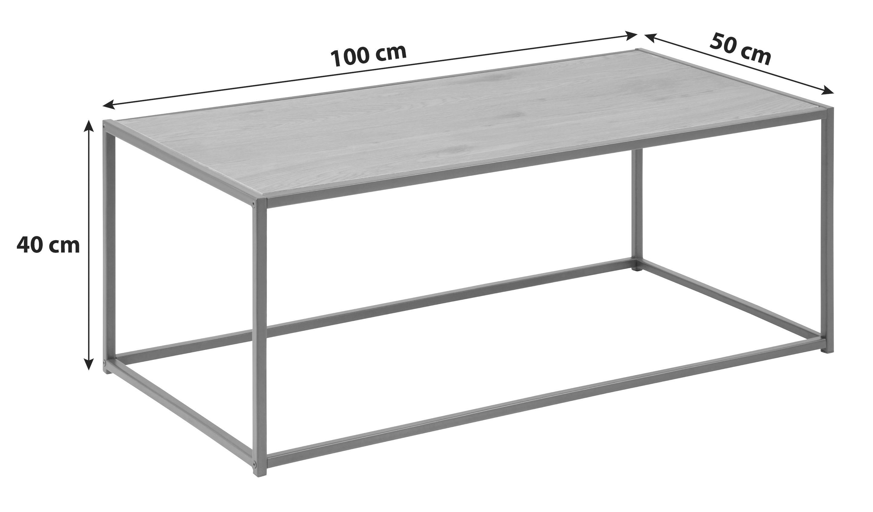 MID.YOU Couchtisch Seaford, Wildeiche/Schwarz