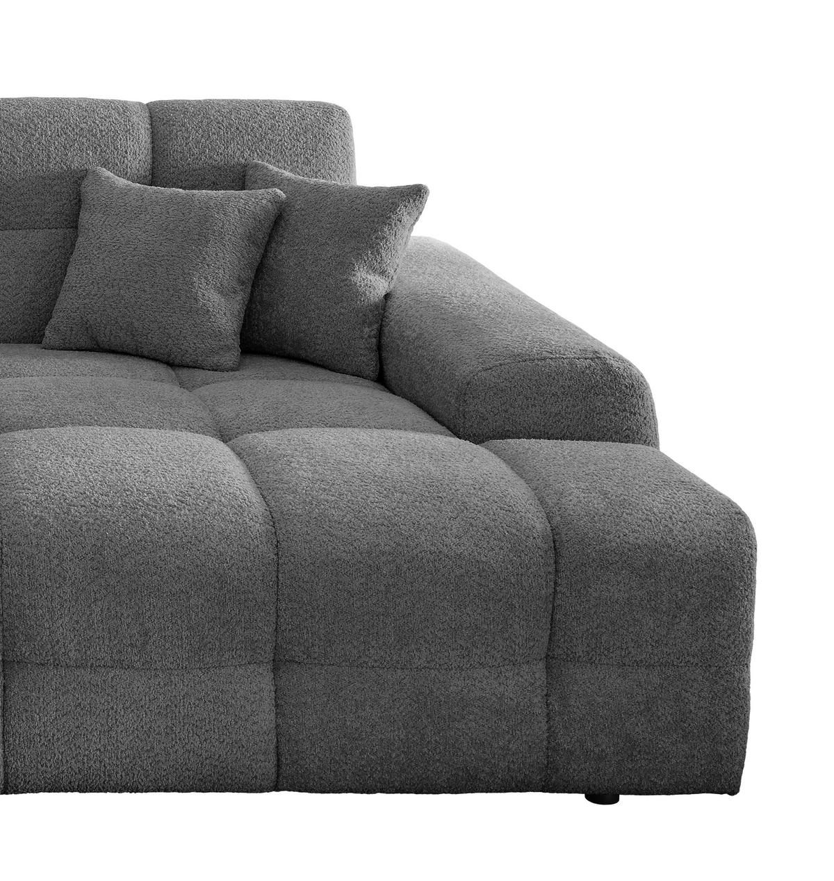 Bigsofa Bosco, Anthrazit B: 304 cm - Anthrazit/Schwarz, MODERN, Textil (304/87/155cm) - Livetastic