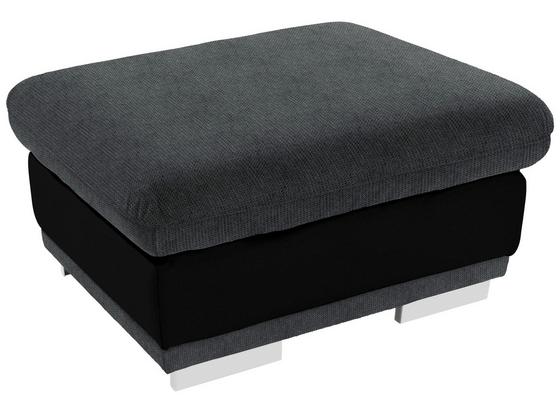 Hocker Seaside - Chromfarben/Schwarz, KONVENTIONELL, Textil (97/47/67cm) - Luca Bessoni Hocker Seaside - Chromfarben/Schwarz, KONVENTIONELL, Textil (97/47/67cm) - Luca Bessoni