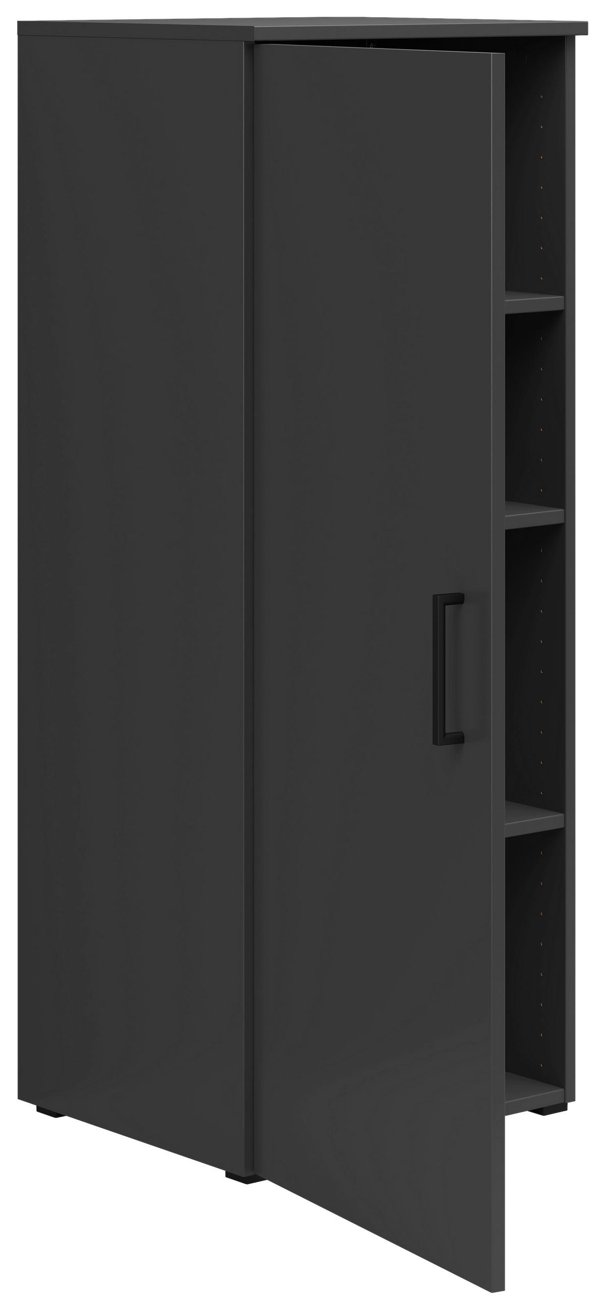 Komoda Cabinet š: 45 cm - čierna/grafitová, Modern, kompozitné drevo/plast (45/115/40cm)