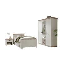 Schlafzimmer Florenz Pinienfarben/Hellbraun 3--Teilig - Hellbraun/Pinienfarben, Design, Holzwerkstoff - MID.YOU