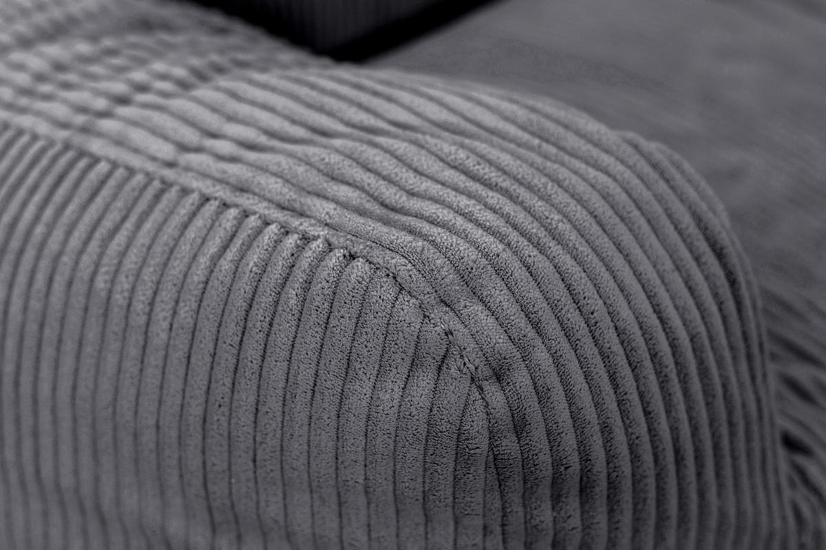 Sitzsack Rivo Cord grau, Indoor, B: 110cm - Grau, Basics, Textil (110/75/100cm)