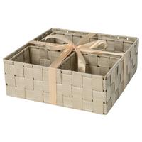 Sada košíkov Kelly, 4ks/bal. - béžová, Romantik / Landhaus, kov/plast - Mömax