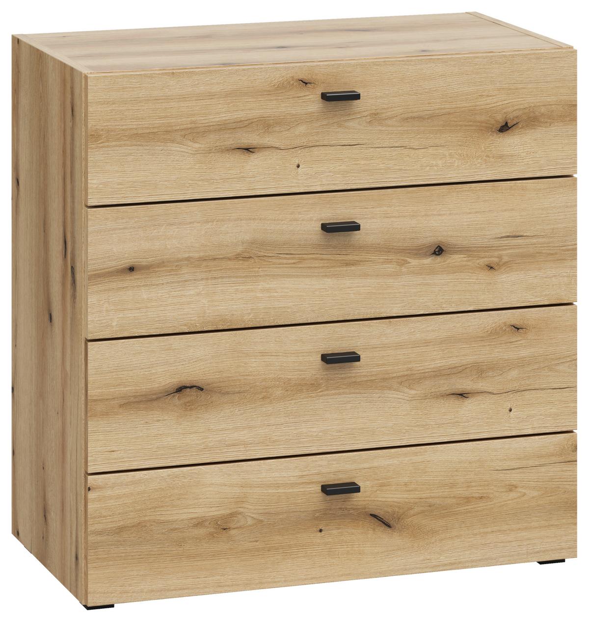 Stapelprogramm Sixty-Four - Eichefarben/Anthrazit, Trend, Holzwerkstoff (192/192/35cm)