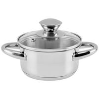 James Wood Kochtopf Angela Edelstahl - Edelstahlfarben/Transparent, KONVENTIONELL, Glas/Metall (12/6cm) - James Wood
