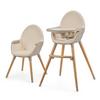 Hochstuhl Fini 2 Beige, B/H/T: 55x96x58,5cm - Beige, Basics, Leder/Holz (55/96/58.5cm) - Kinderkraft