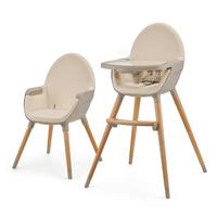 Hochstuhl Fini 2 Beige, B/H/T: 55x96x58,5cm - Beige, Basics, Leder/Holz (55/96/58.5cm) - Kinderkraft