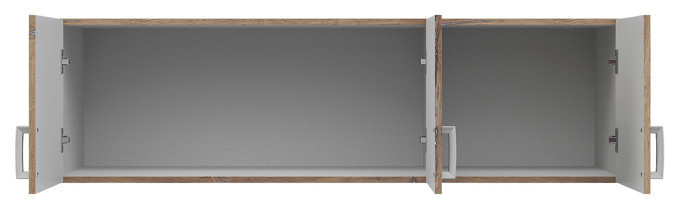 Nadstavec BRANDO 136cm dekor dub Flagstaff - farba duba/strieborná, Konventionell, kompozitné drevo/plast (136/39/54cm)