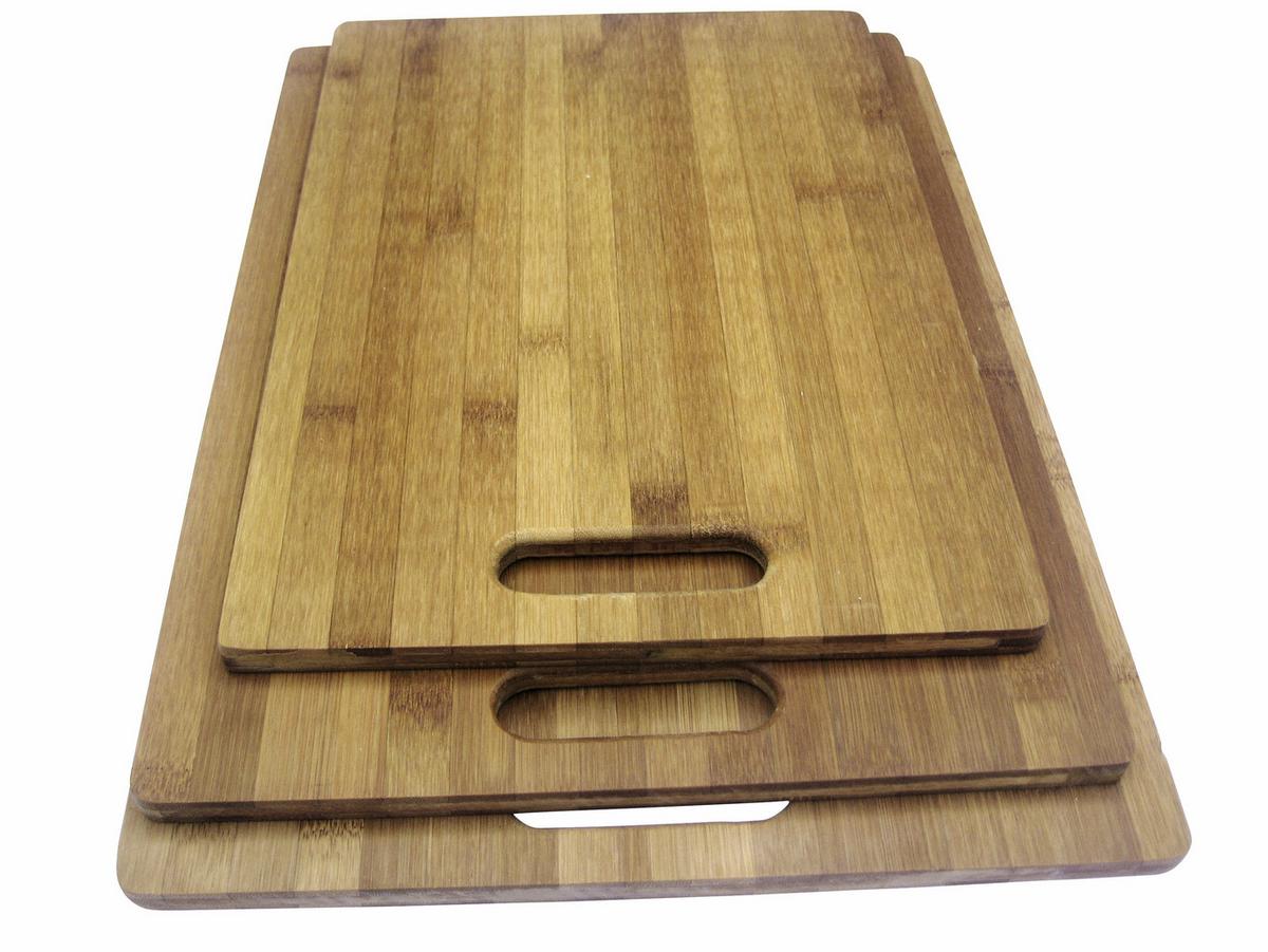 Schneidebrett Aus Bambus Davis S L/B: ca. 34/24 cm - Naturfarben, KONVENTIONELL, Holz (34/24/1,2cm) - James Wood