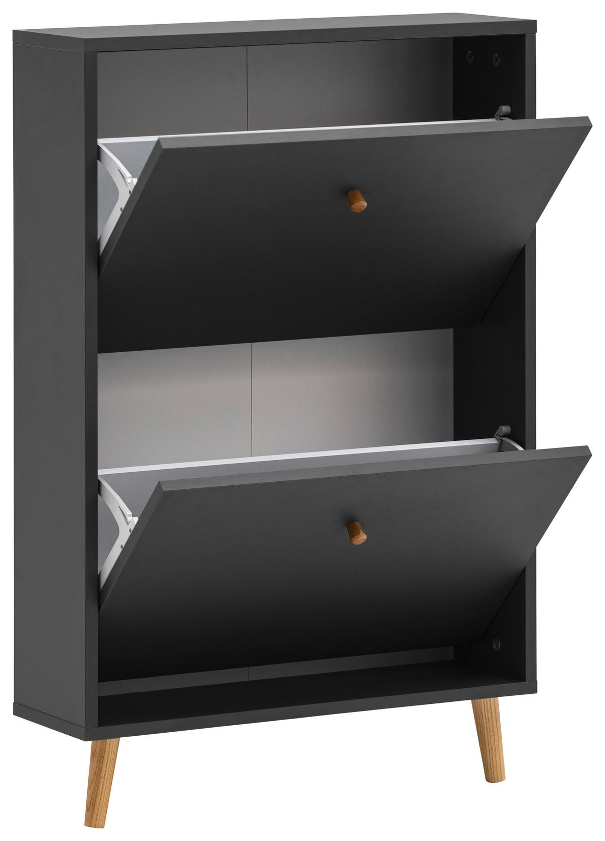 Schuhkipper Bjarne, Anthrazit B: 59,8 Cm - Anthrazit, Design, Holzwerkstoff (59,8/92,2/19,55cm) - MID.YOU