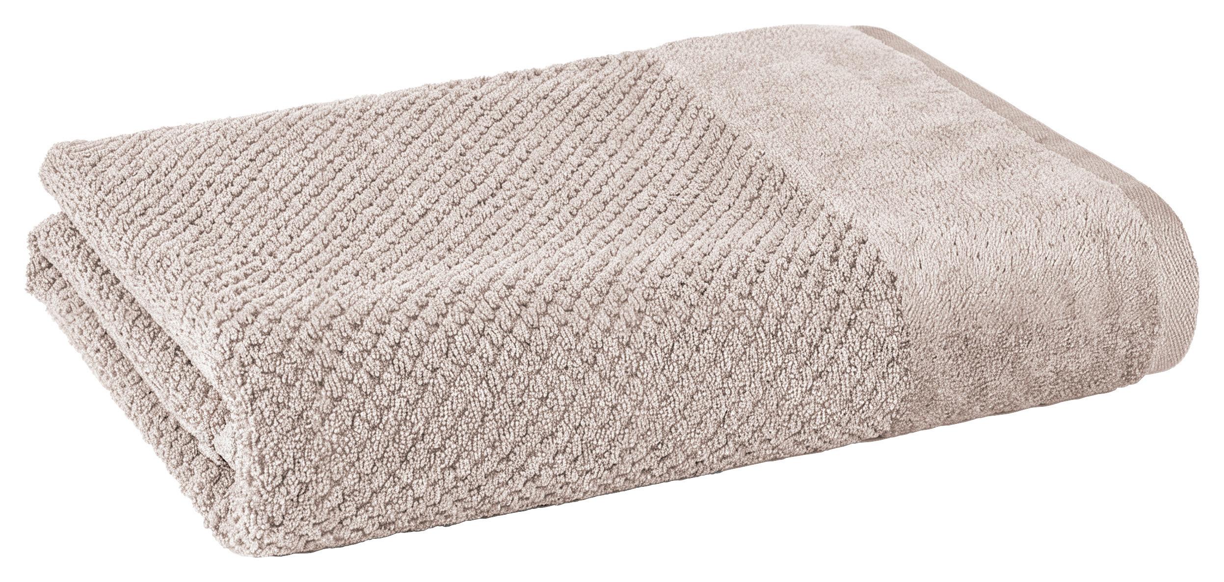 DUSCHTUCH Popcorn 70x140 cm Stein - Ecru, Basics, Textil (70/140cm)