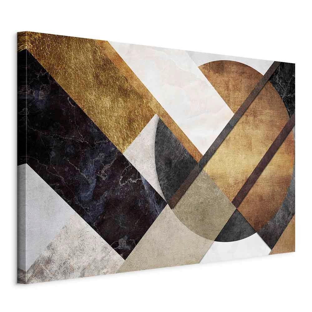 Leinwandbild New Road Schwarz Honig B: 120 cm - Schwarz/Honig, Basics, Holz/Textil (120/80/1.2cm) - artgeist