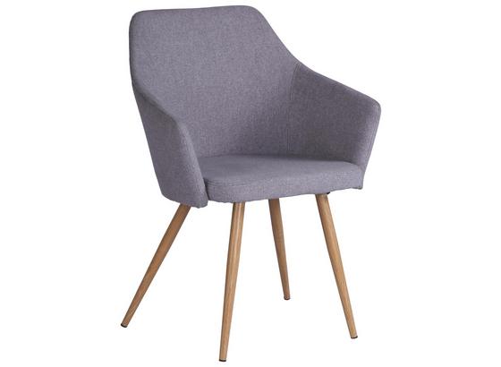 Stuhl Betty Hellgrau - Braun/Grau, MODERN, Textil/Metall (63.5/86/59cm) - Ombra Stuhl Betty Hellgrau - Braun/Grau, MODERN, Textil/Metall (63.5/86/59cm) - Ombra